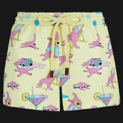 Best Vilebrequin Women Swim Short Jeux De Plage Yellow/Yellow