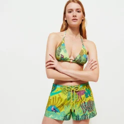Hot Vilebrequin Women Swim Short Jungle Rousseau Ginger/Green
