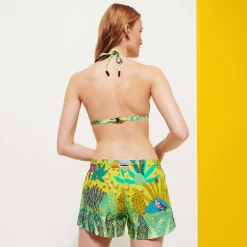 Hot Vilebrequin Women Swim Short Jungle Rousseau Ginger/Green