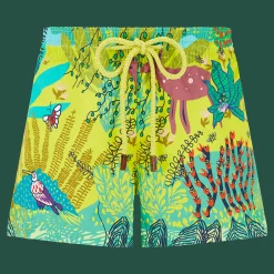 Hot Vilebrequin Women Swim Short Jungle Rousseau Ginger/Green