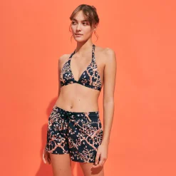 Best Vilebrequin Women Swim Trunks Sweet Blossom Navy/Blue
