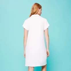 Store Vilebrequin Women Terry Polo Dress Solid Chalk/Beige