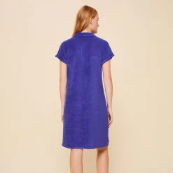 Outlet Vilebrequin Women Terry Polo Dress Solid Purple Blue/Blue
