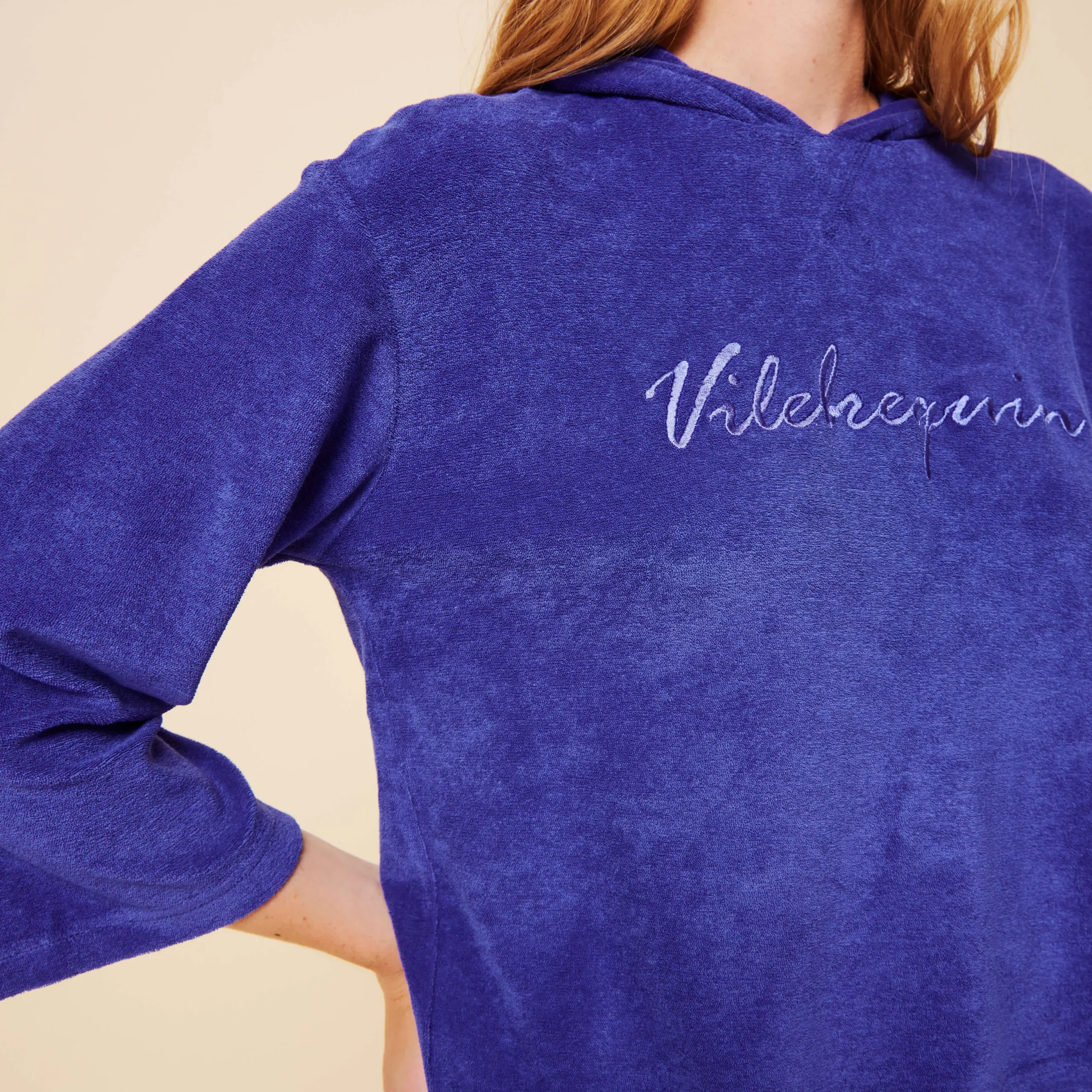 Online Vilebrequin Women Terry Sweatshirt Solid Purple Blue/Blue