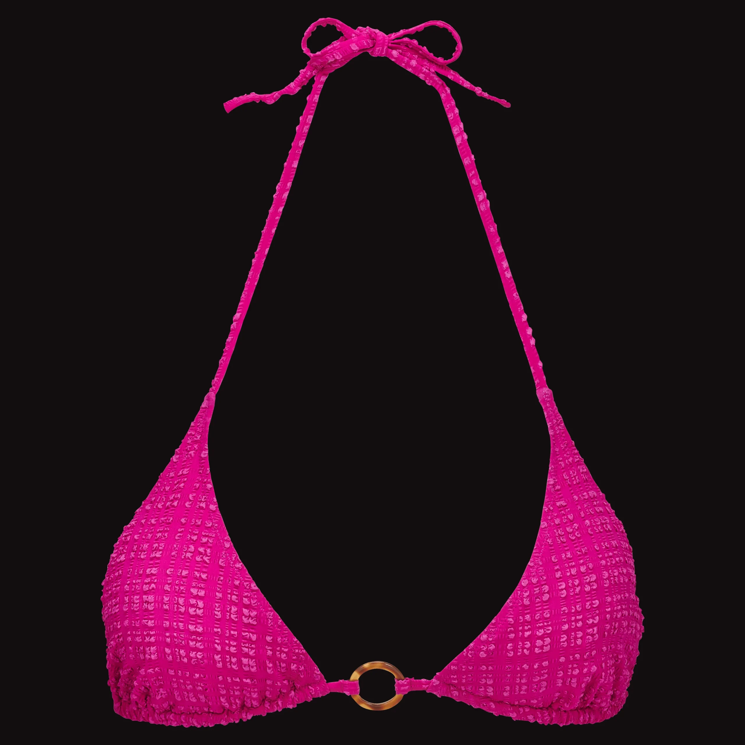 Online Vilebrequin Women Triangle Bikini Top Plumetis Crimson Purple/Red