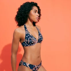 Outlet Vilebrequin Women Underwire Bikini Top Sweet Blossom Navy/Blue