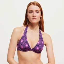 Hot Vilebrequin Women Underwire Bikini Top Hypno Shell Navy/Blue