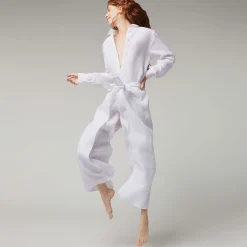 Flash Sale Vilebrequin Women White Linen Pants- X Angelo Tarlazzi White/White