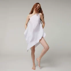 Best Vilebrequin Women White Linen Scarf Dress- X Angelo Tarlazzi White/White