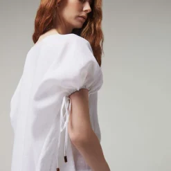 Online Vilebrequin Women White Linen Square Dress- X Angelo Tarlazzi White/White