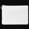 Outlet Vilebrequin Zipped Turtle Beach Pouch White/White