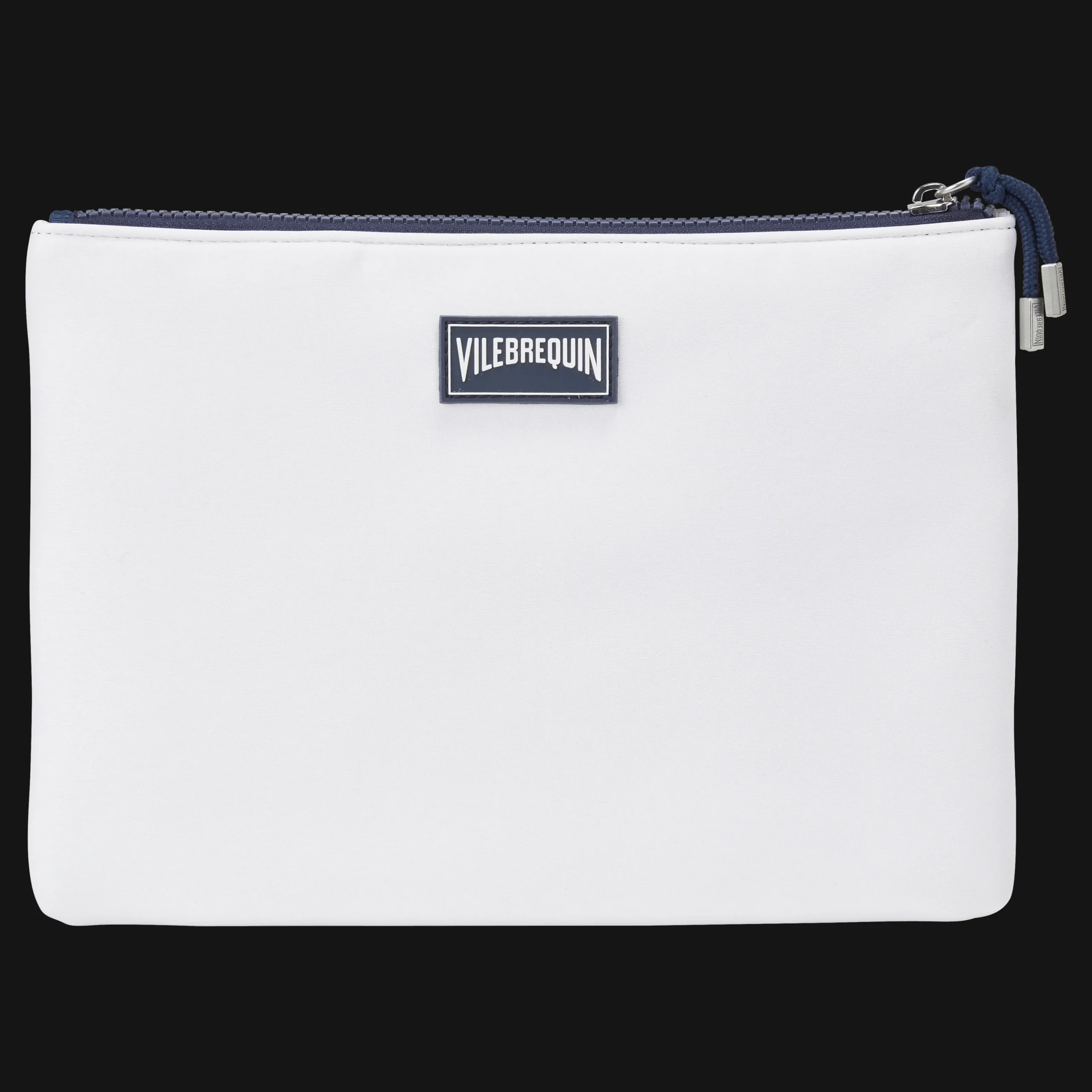 Outlet Vilebrequin Zipped Turtle Beach Pouch White/White